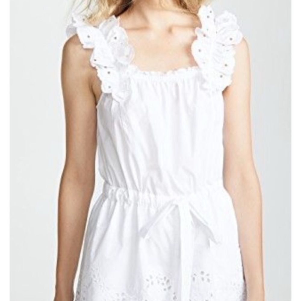 Rebecca Taylor La Vie White Eyelet Poplin Romper Size M